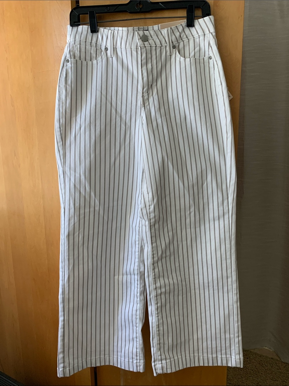 NYDJ Teresa Stripe Wide Leg Ankle hem - sz 6 - new with tags